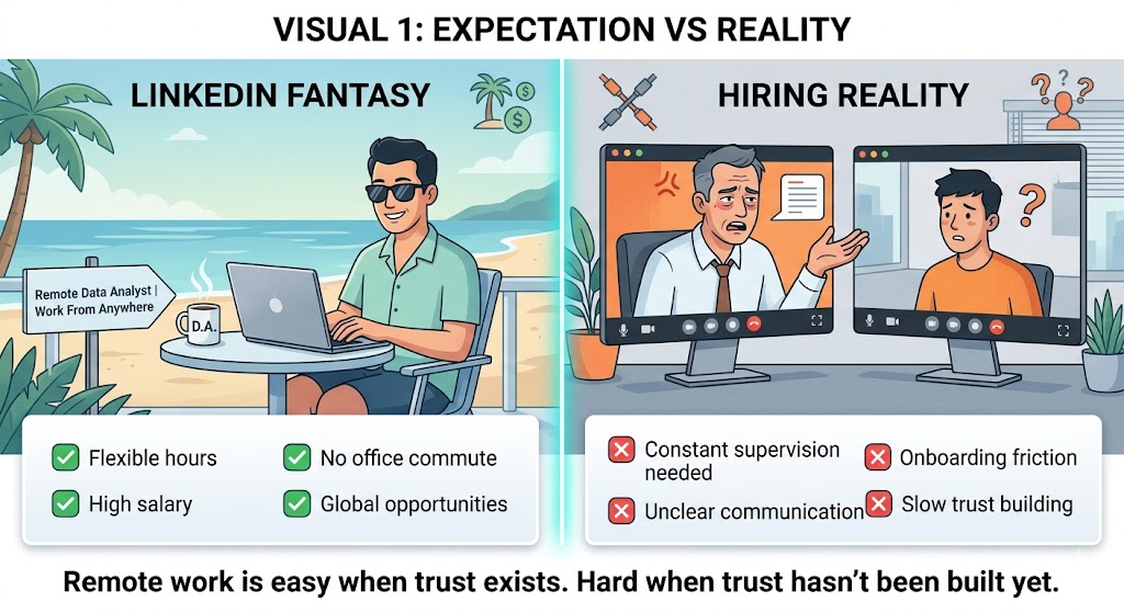 Remote work is easy when trust exists. Hard when trust hasn’t been built yet.